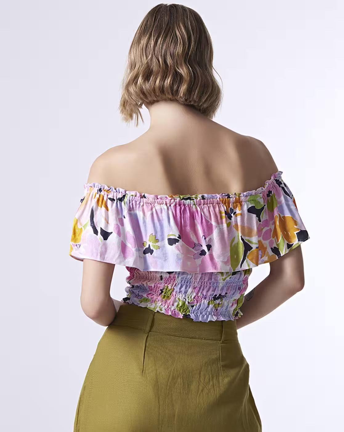 Women Floral Print Crop Top