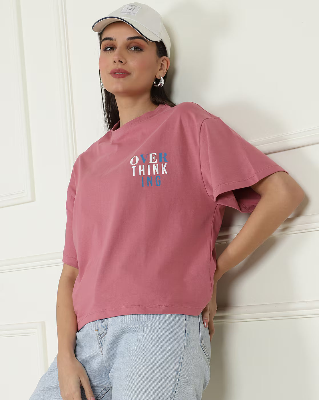 Back Typographic Print Relaxed Fit Tshirt