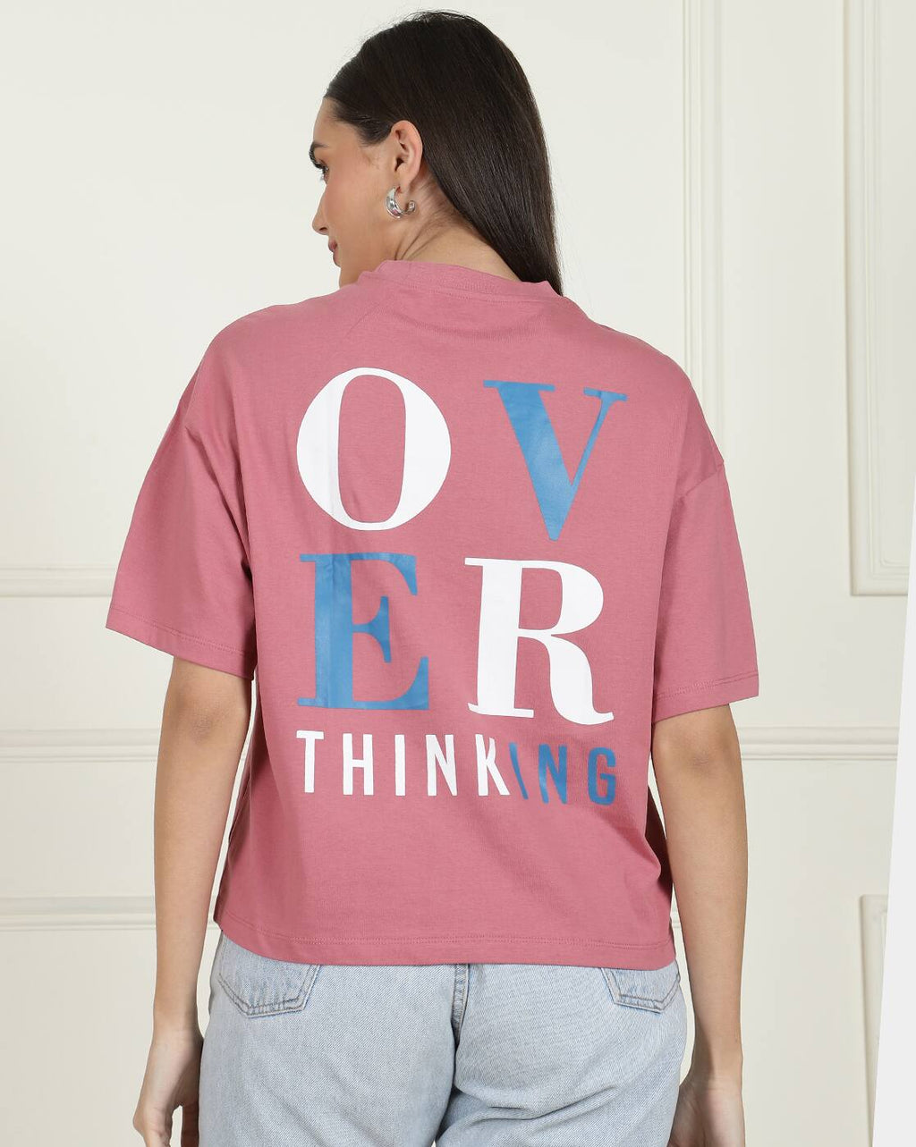 Back Typographic Print Relaxed Fit Tshirt