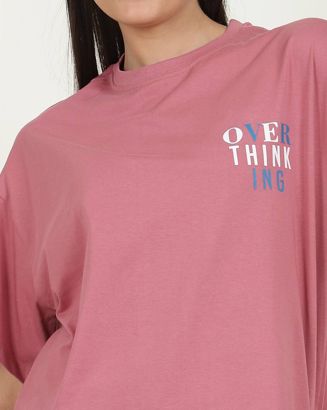 Back Typographic Print Relaxed Fit Tshirt