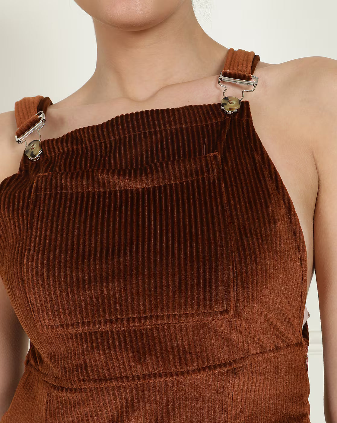 Elegant Square Neck Sleeveless Dungaree Style Bodycon Dress