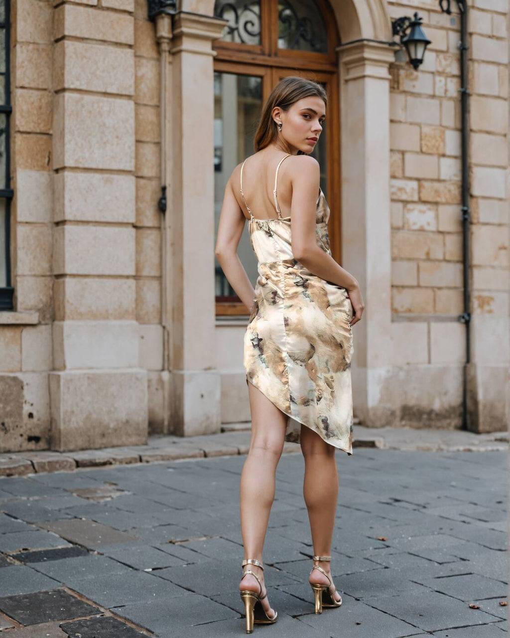 Party Cowl Neck Sleeveless Side Ruched Sheath Dress