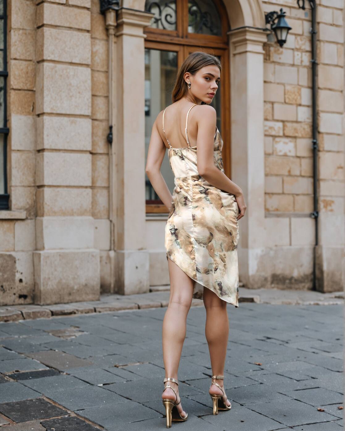 Party Cowl Neck Sleeveless Side Ruched Sheath Dress