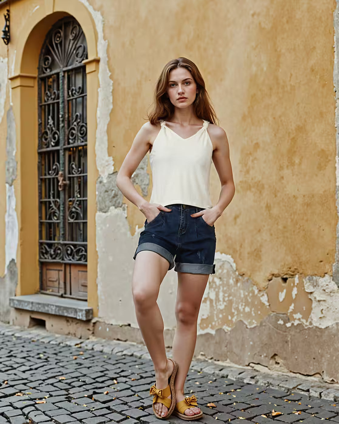 Dressbees Knotted Strap Self-design Short-length Relaxed Fit Tank Top