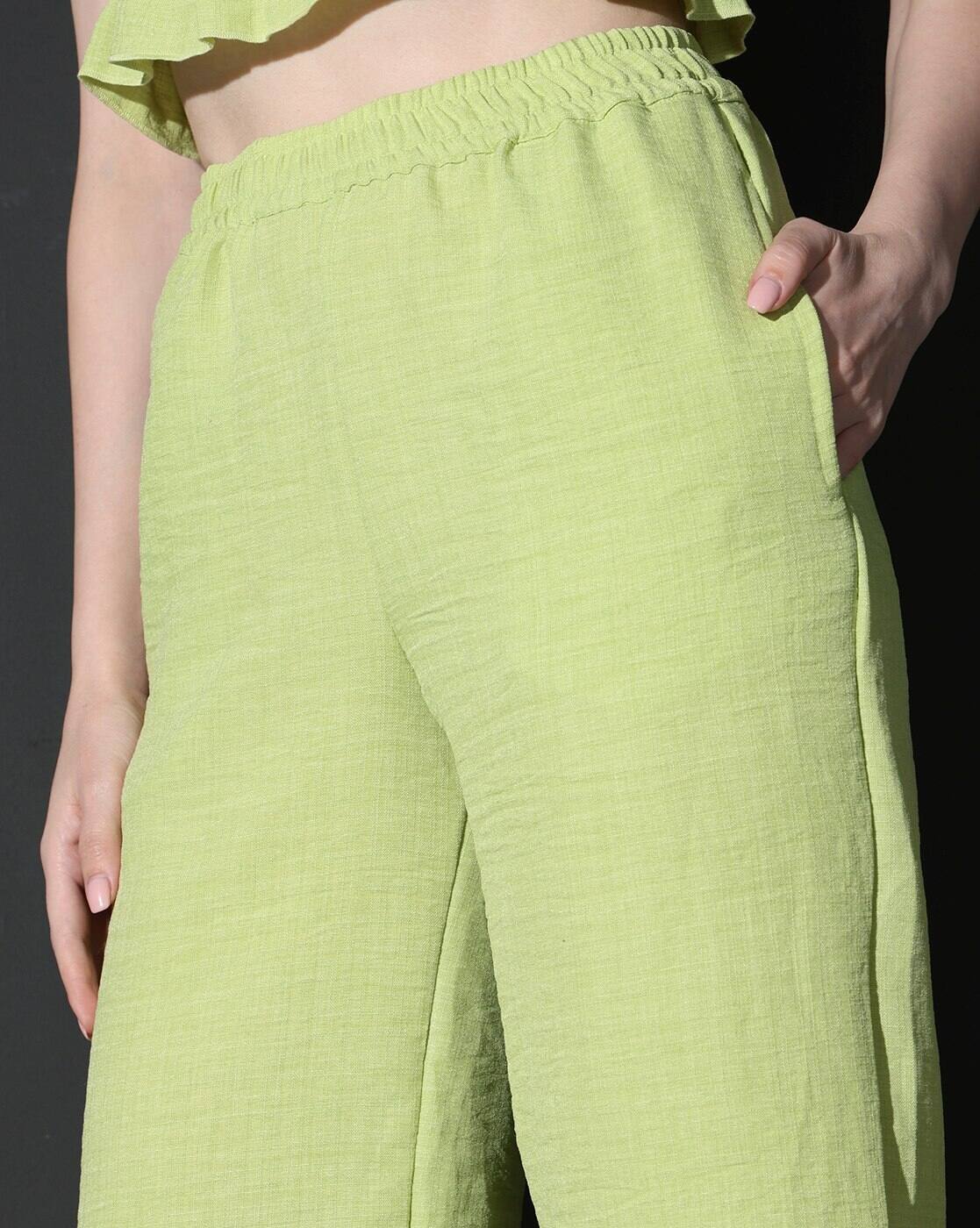 Party Crop Length Strapless Back Tie-up Top with Pants Set | XL