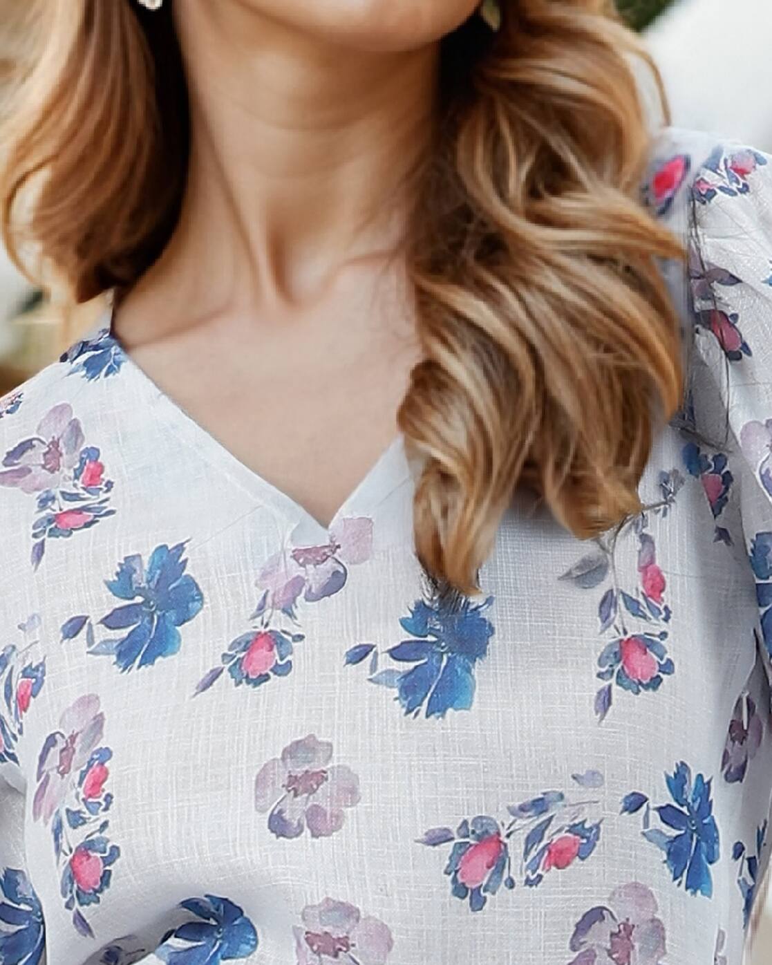 Puff Sleeves Floral Print Mini Skater Dress With Tie-Up