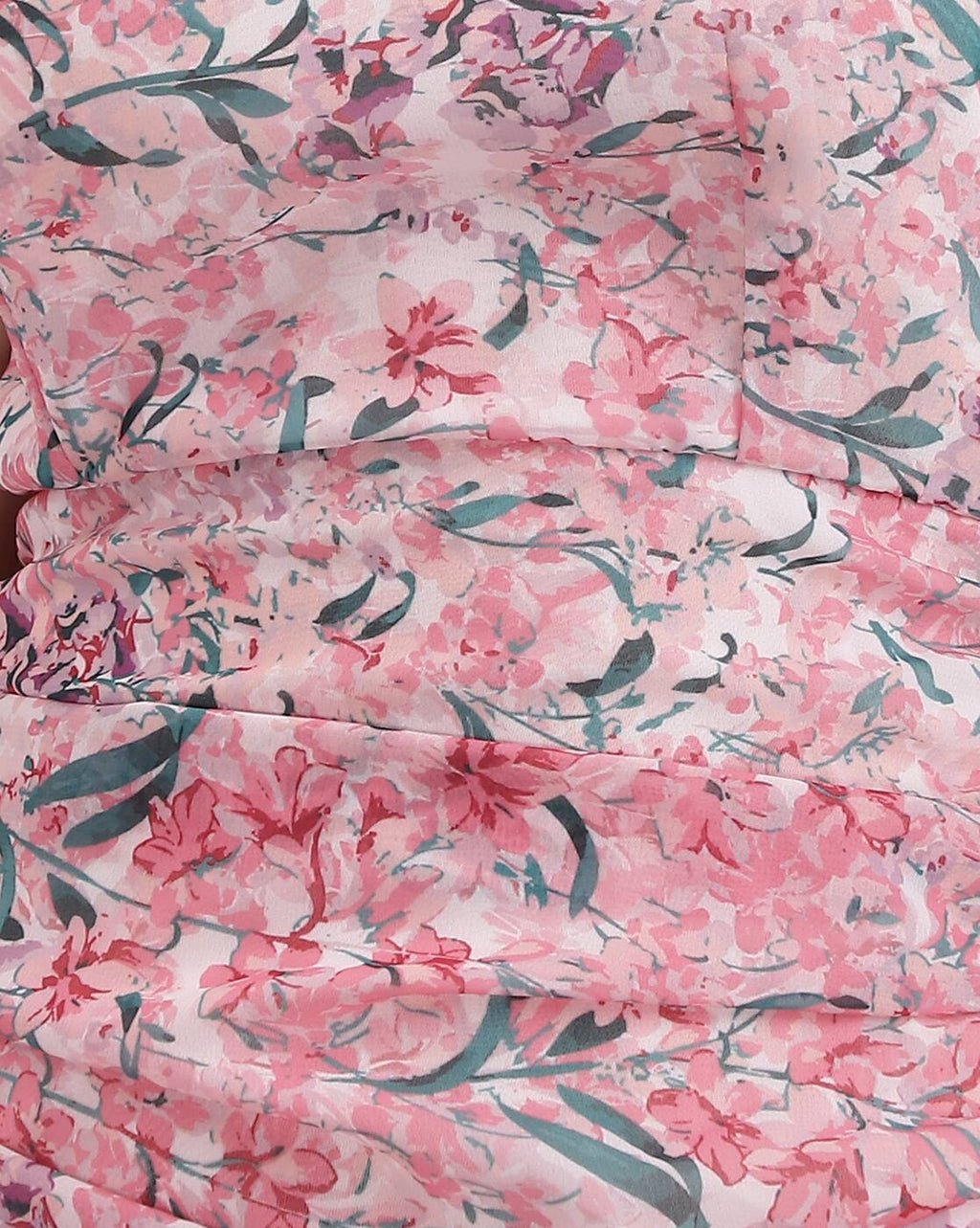 One Shoulder Ruched Floral Print Bodycon Dress