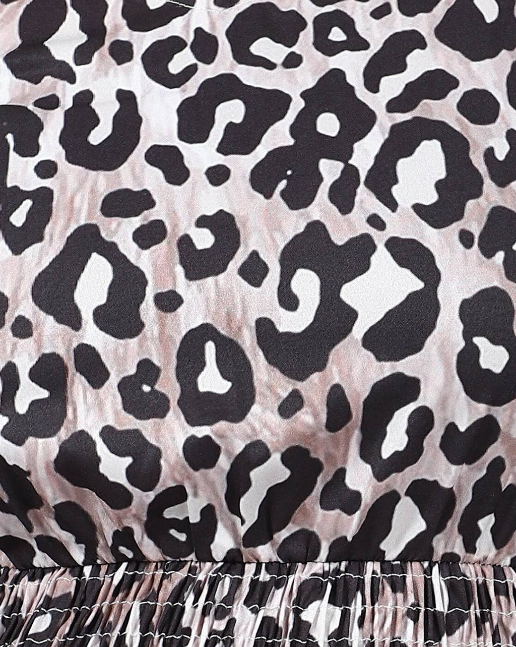 Strappy Sleeves Animal Print A-Line Dress