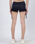 Activewear Low Rise Side Ruched Tie-Up Mini Hot Pants