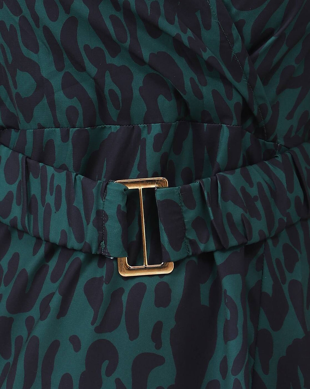 odest Flutter Sleeves Animal Print A-Line Dress