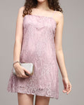 Party Spaghetti Strap Shimmer Lace Mini Sheath Dress