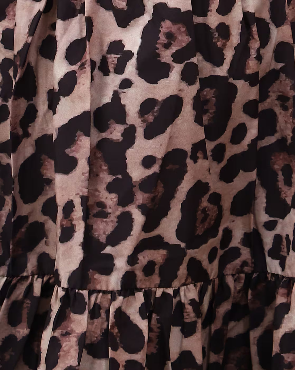 Spaghetti Strap Animal Print Cut-Out Fit and Flare Dress