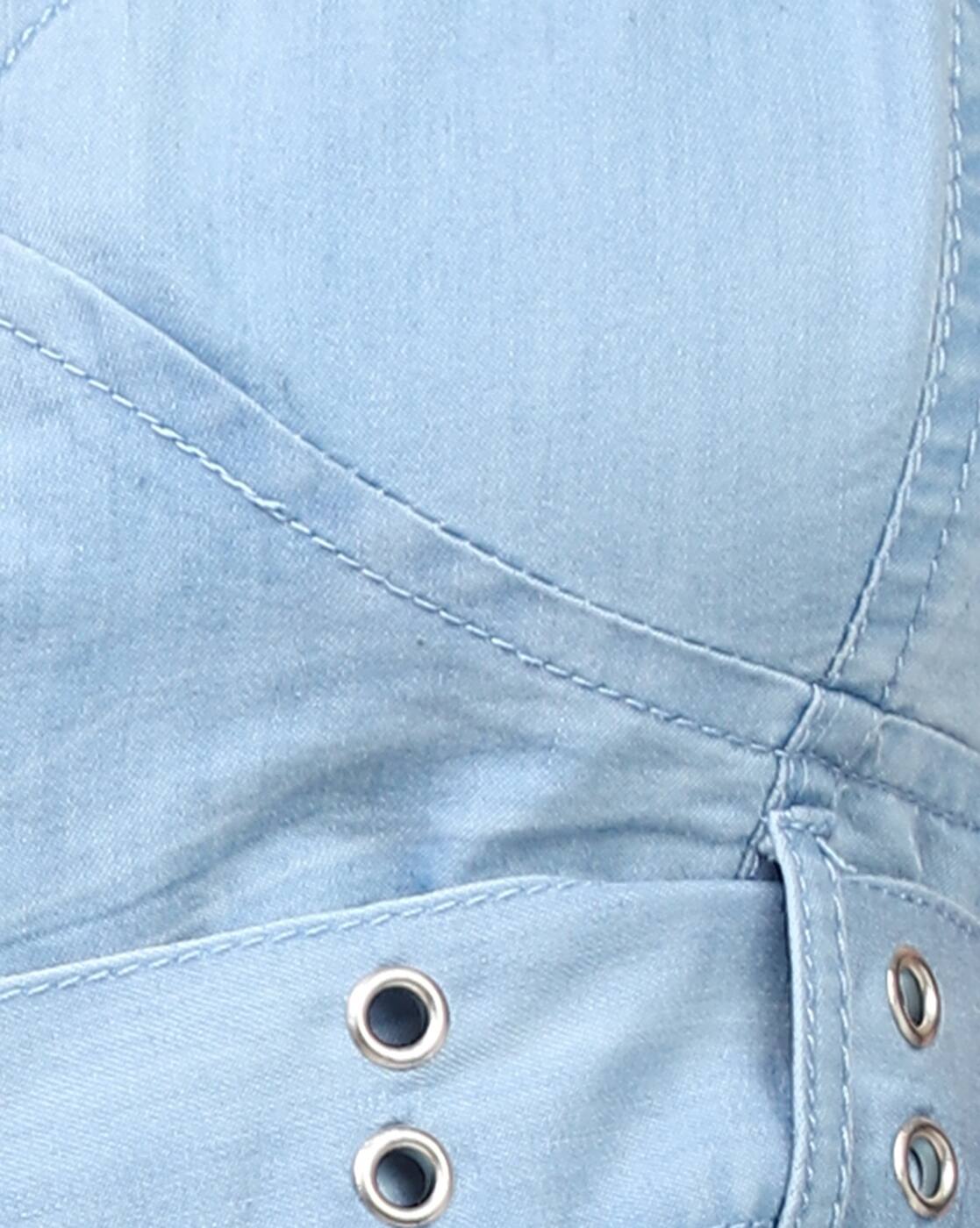 Halter Tie-Up Neck Buckle Belt Closure Fitted Crop Top