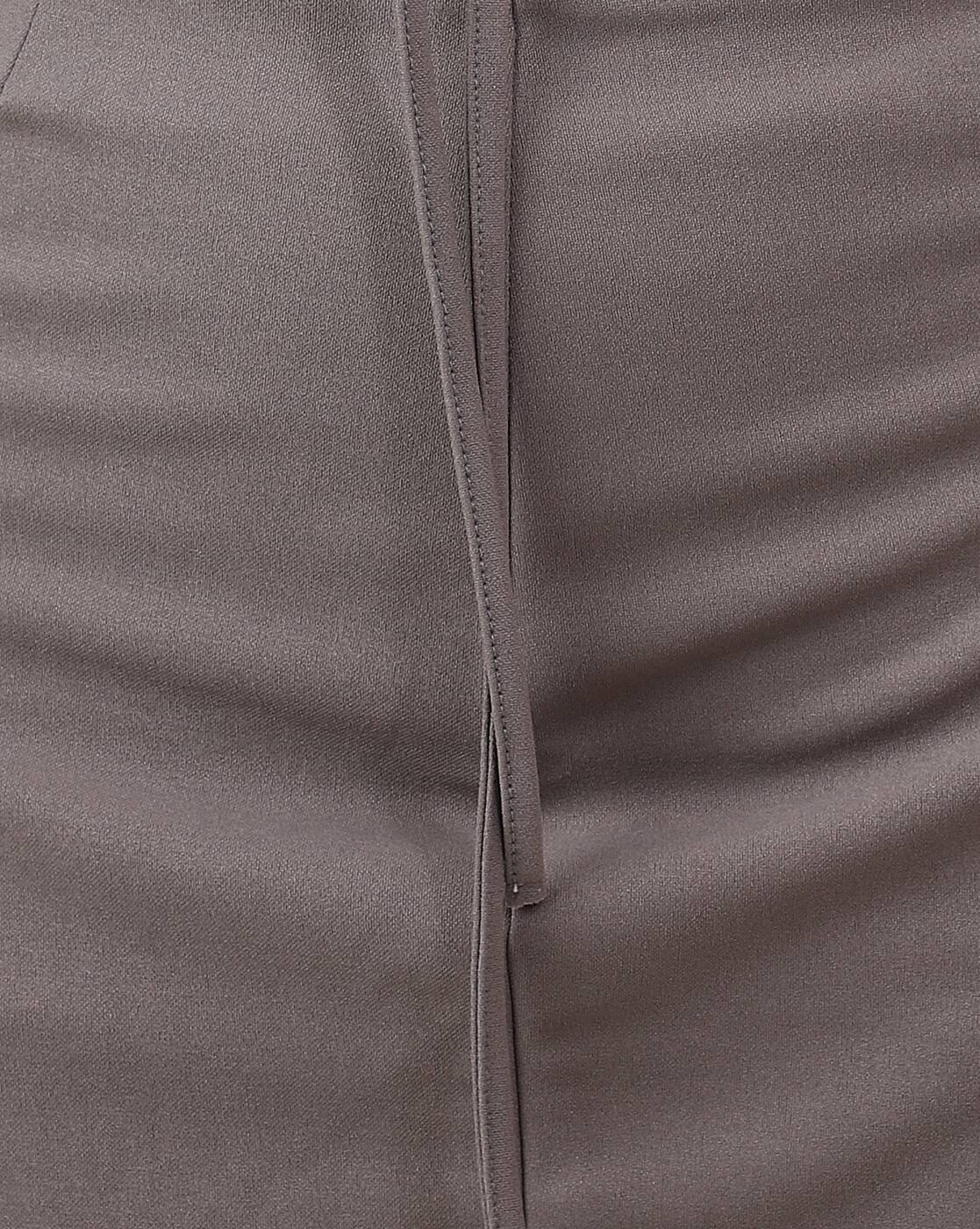 Tie-Up Neck Ring Detail Crop Top with Skirt