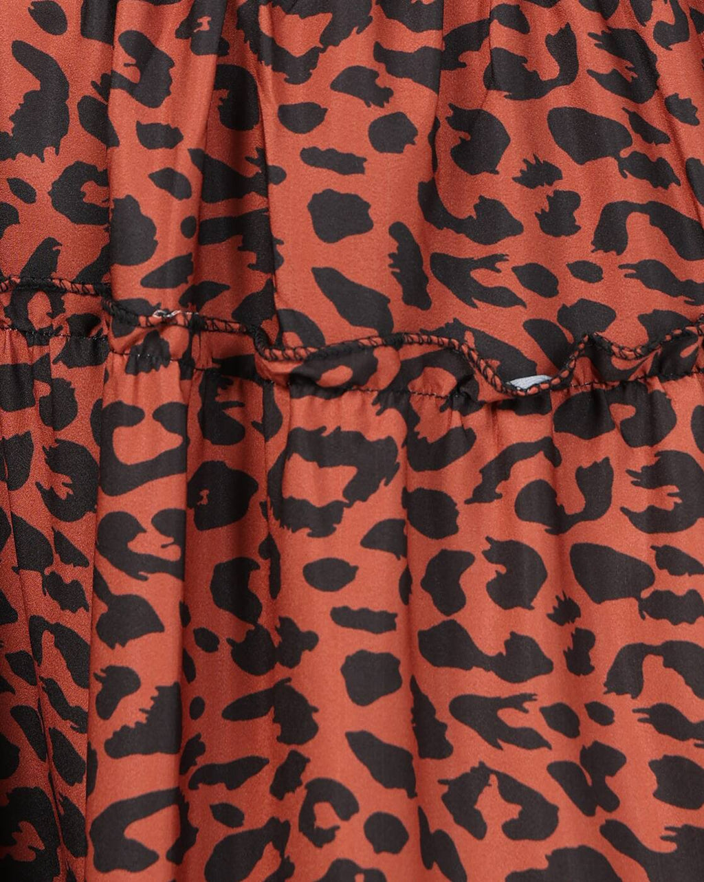 Dressbees  Halter Neck Animal Print Top With Tiered Skirt