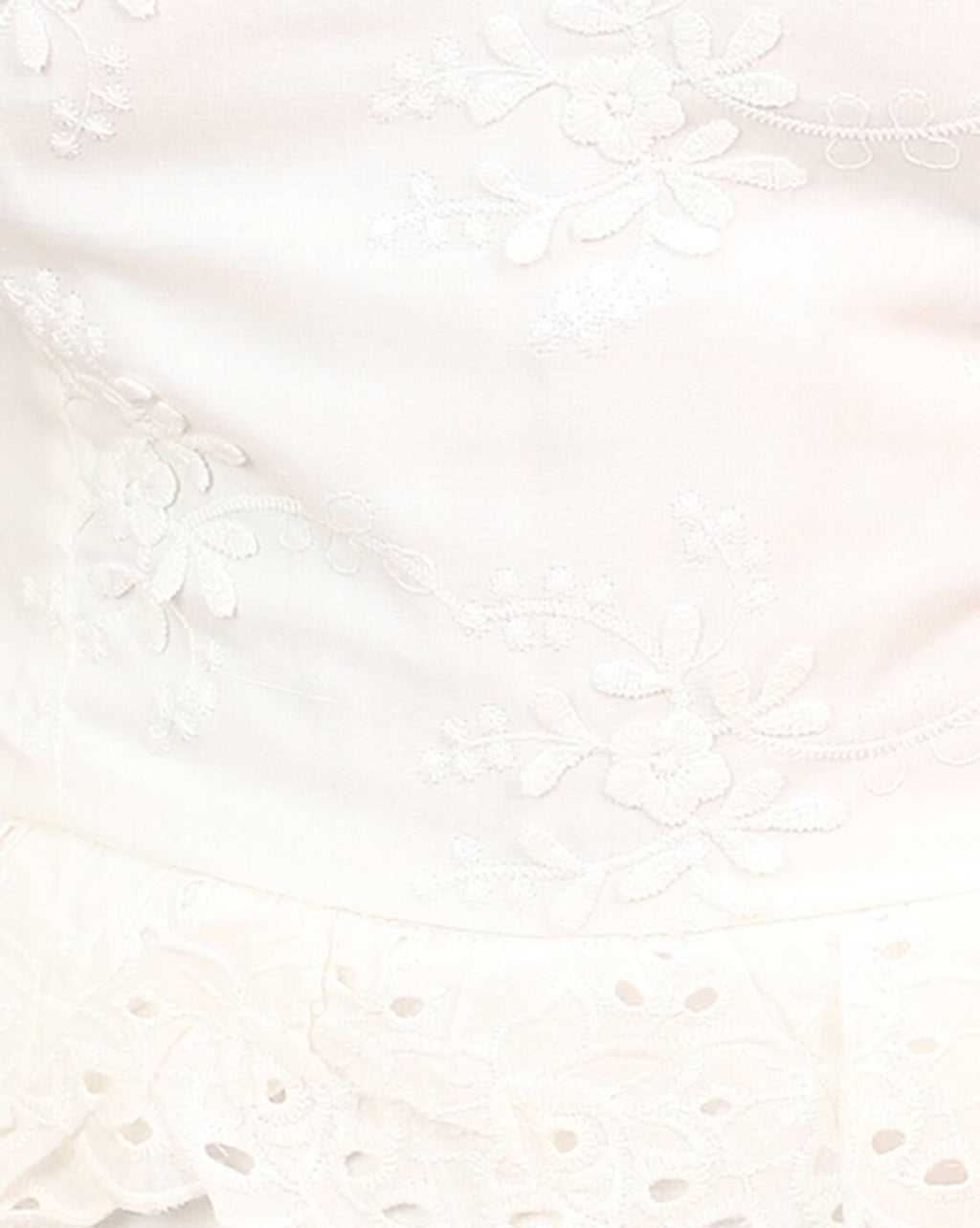 Off Shoulder Back Lace-Up Eyelet Playsuit