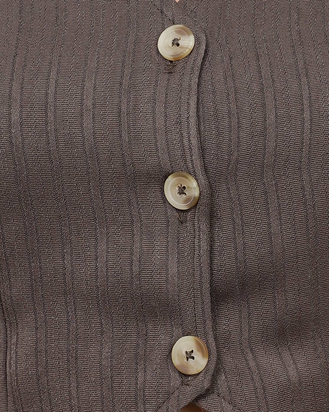 Sleeveless Textured Crop Waistcoat with Shorts