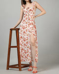 Cute Spaghetti Strap Floral Print Sheath Dress