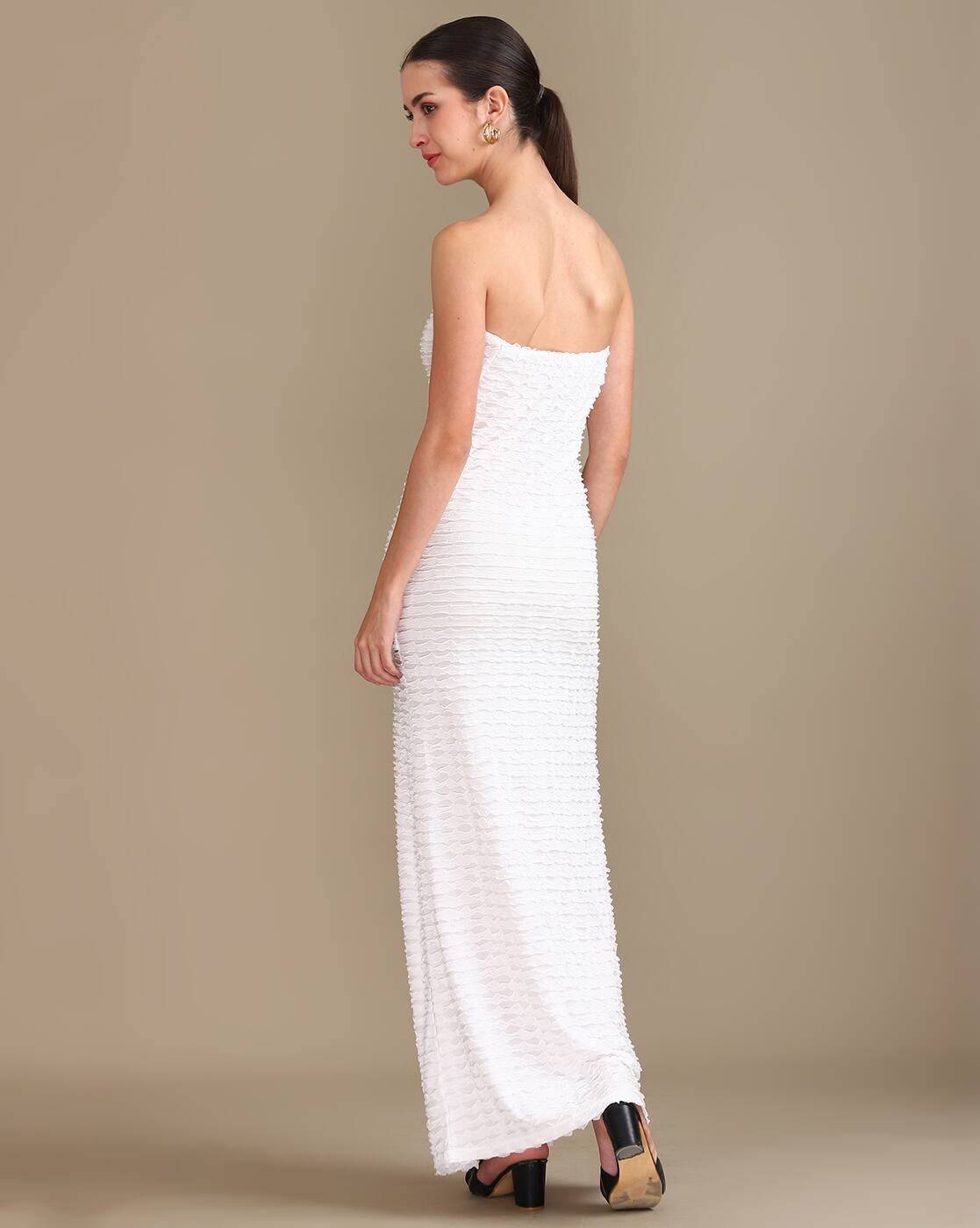 Party Strapless Ring Detail Maxi Sheath Dr