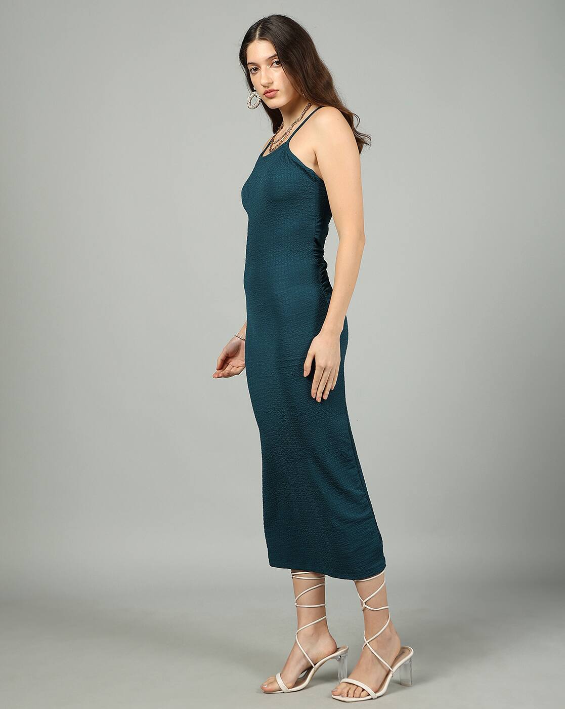 Party Spaghetti Strap Twisted Back Knot Bodycon Dress