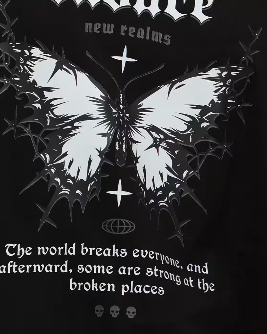 Oversized Fit Drop Shoulder Graphic Back Print Crew Tshirt