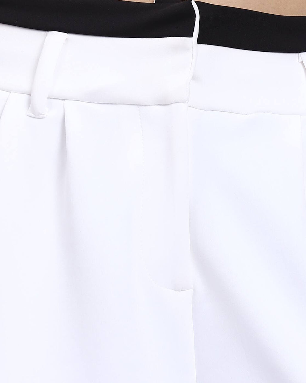 Halter Neck Crop Top with Contrast Waistband Pants