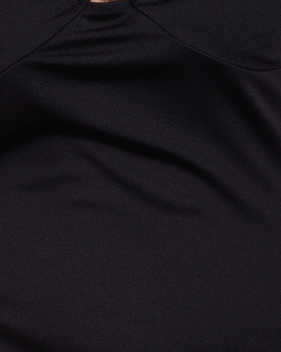 Strapless Ring Detail Panelled Mini Bodycon Dress