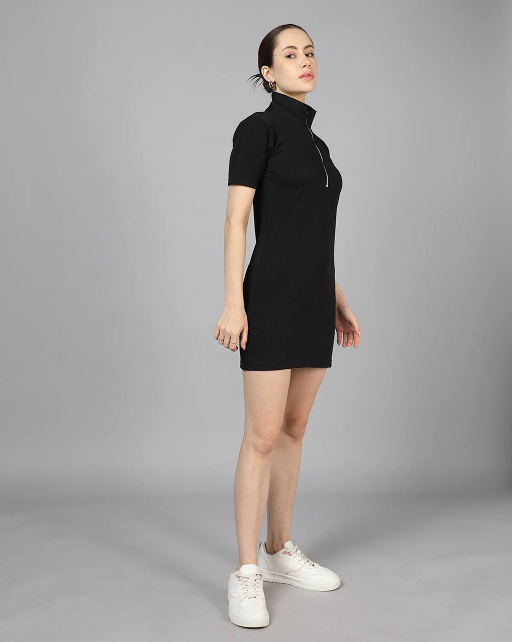 Short Sleeve Ribbed Mini Bodycon Tshirt Dress