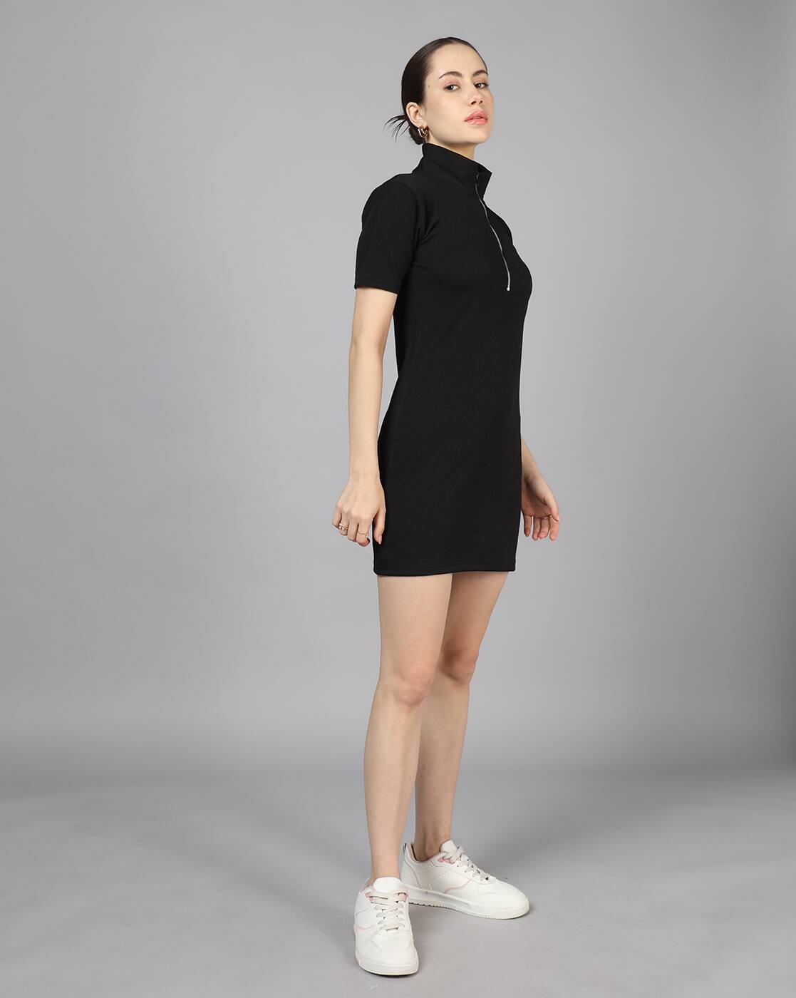 Short Sleeve Ribbed Mini Bodycon Tshirt Dress