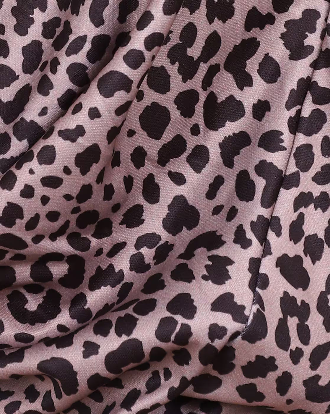 Bold Cowl Neck Backless Draped Animal Print Crop Top