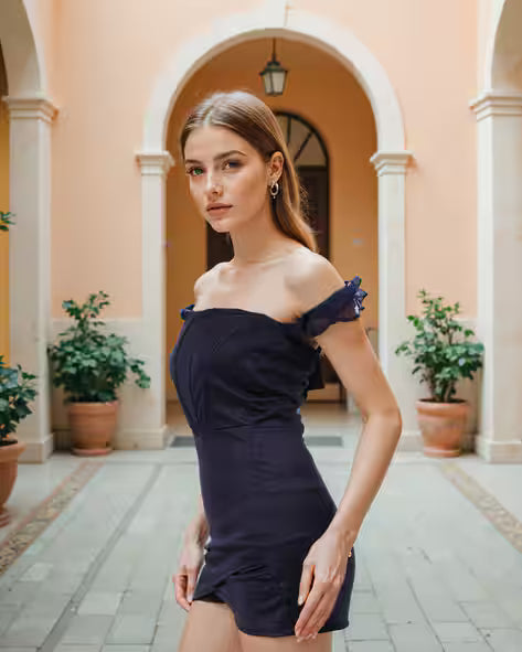 Off shoulder mini corset dress