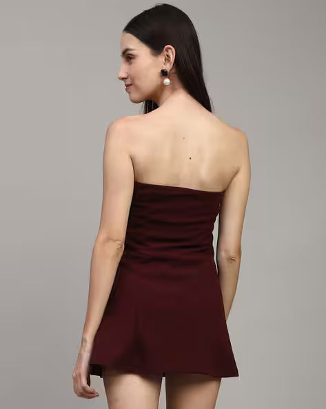 Dressbees Party Strapless Side Panelled Mini A-Line Dress