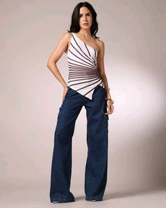 Dressbees Party Fitted One Shoulder Textured Abstract